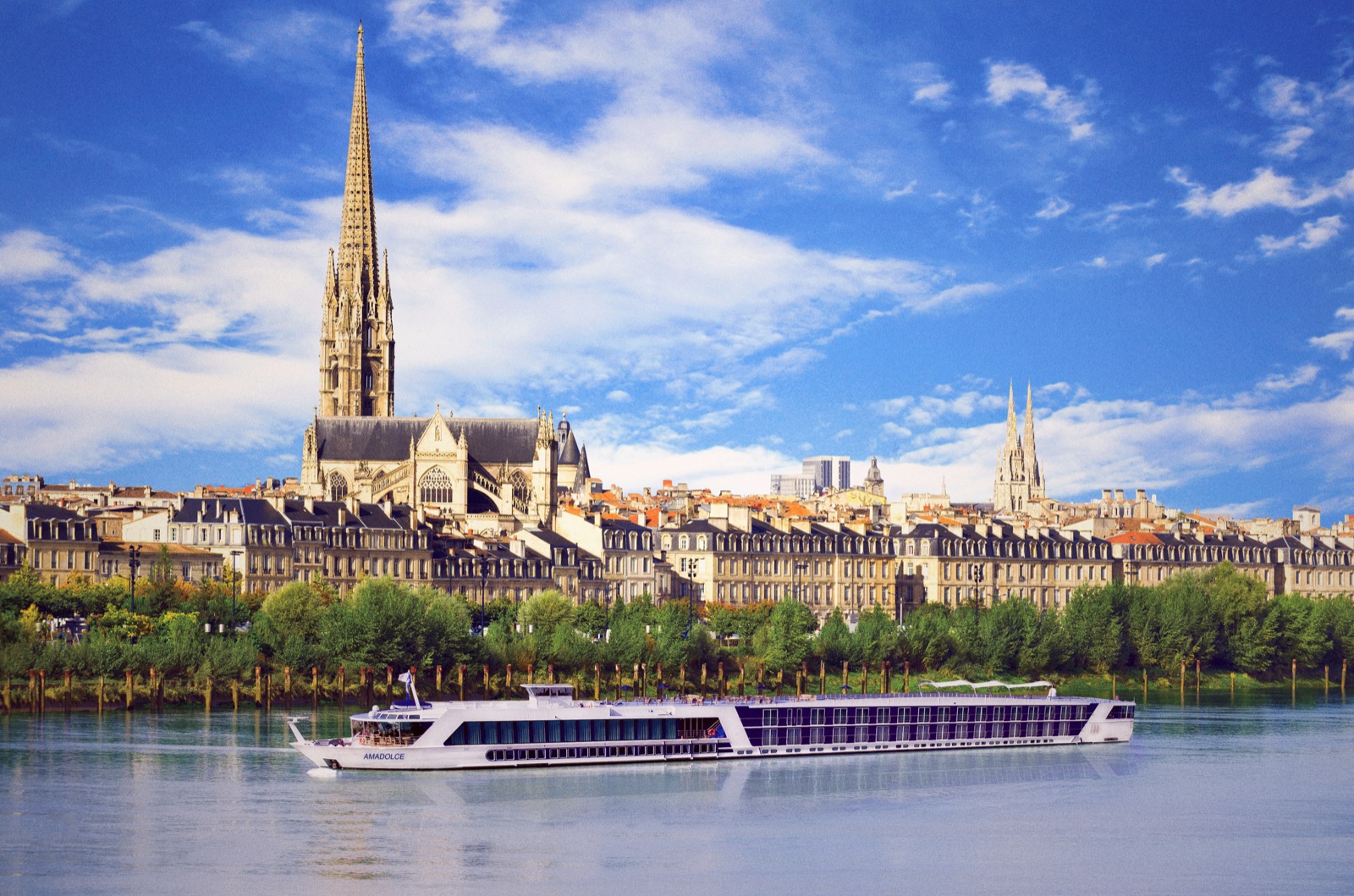 AmaWaterways river cruise ship on a European river